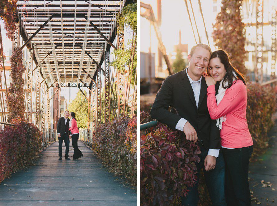 Engagement photos in downtown denver