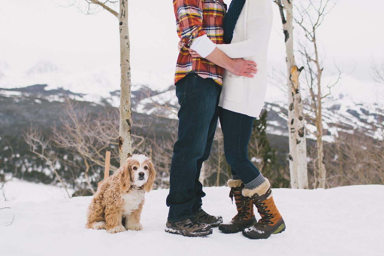 Engagement session in Breckenridge at winter time