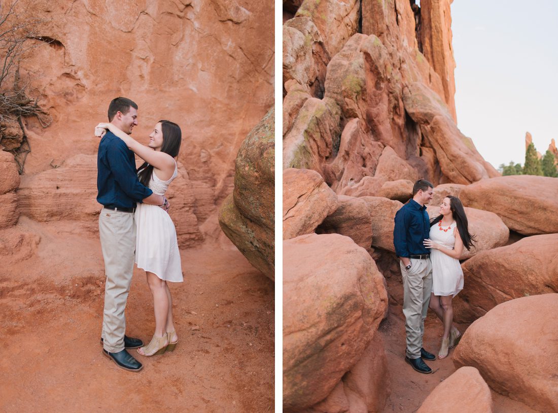 Engagement photos in Colorado Springs at Garden of the Gods