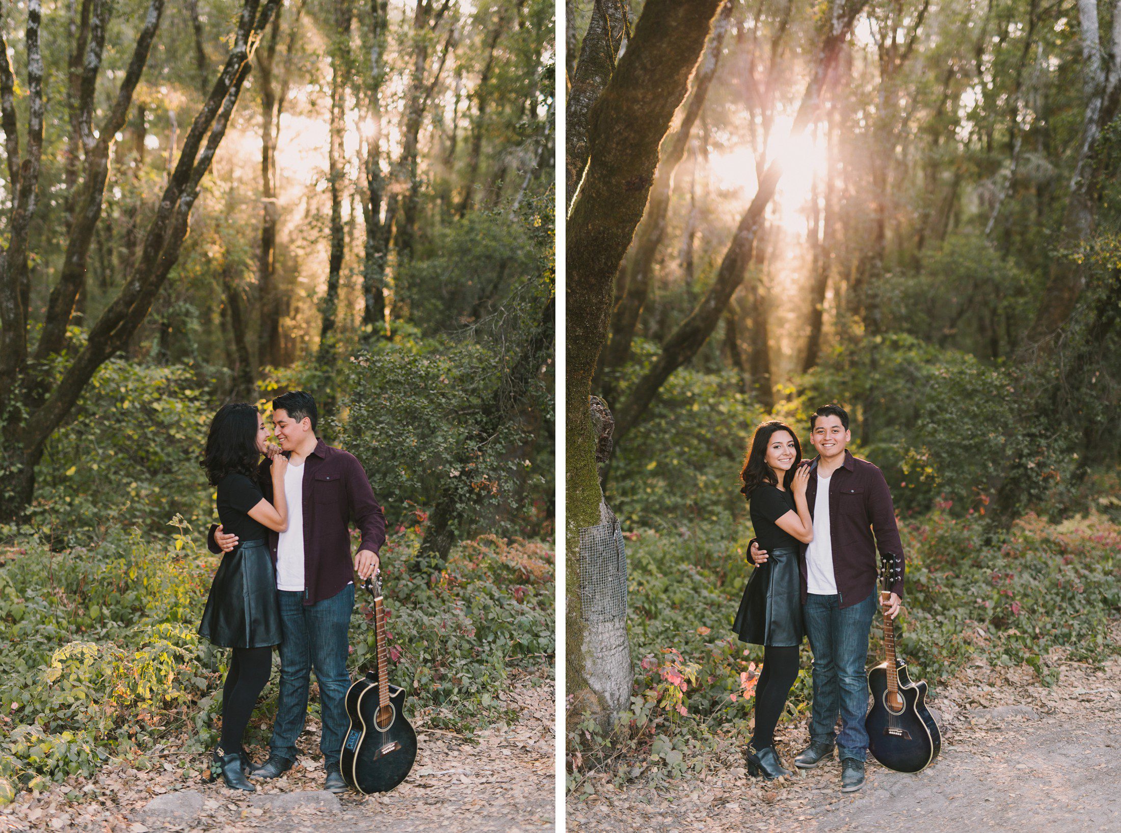 Engagement photos at sunset in Santa Cruz