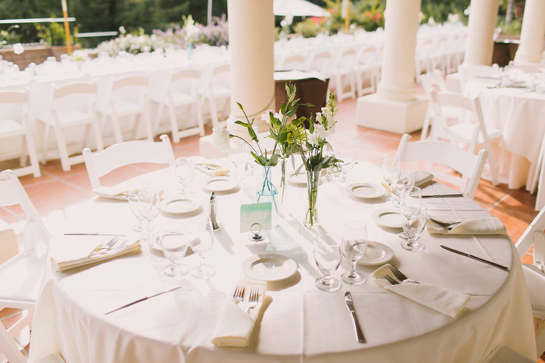 reception table at Kennolyn wedding