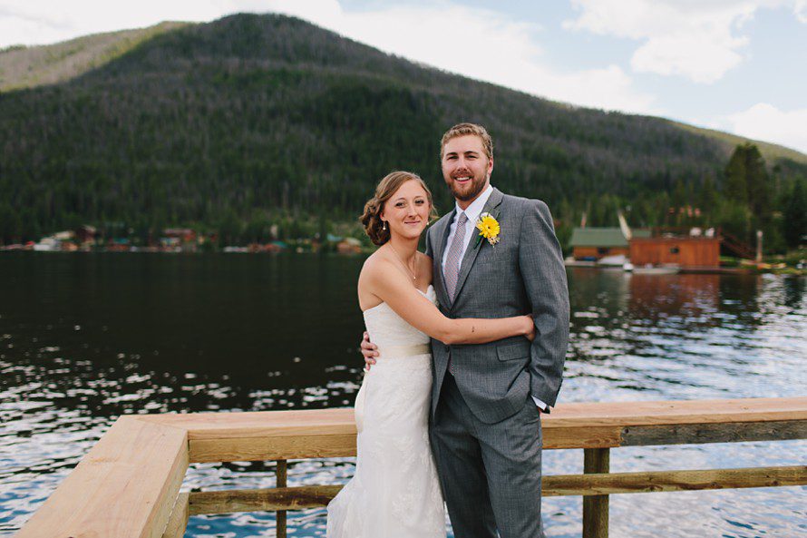 Bride and Groom at Grand Lake