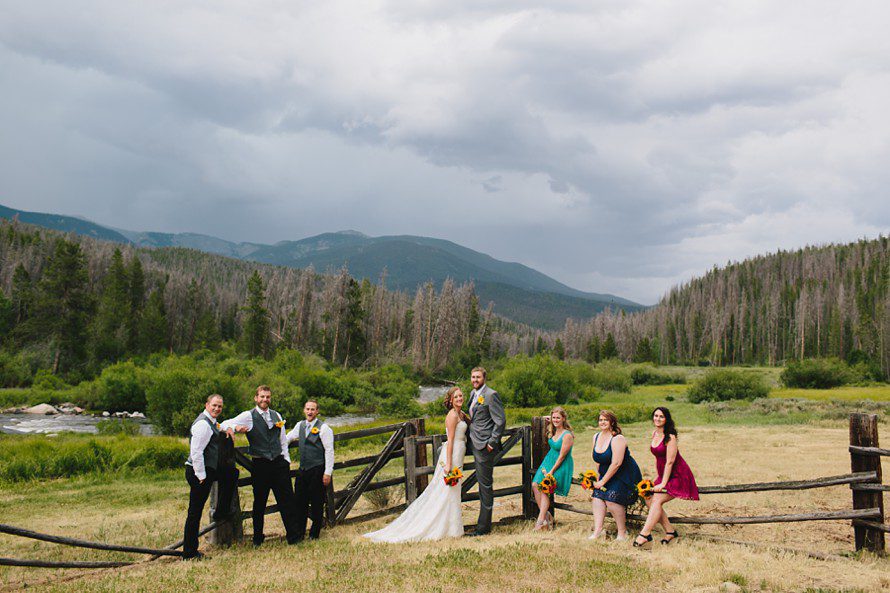 Bridal Party at Double A Barn