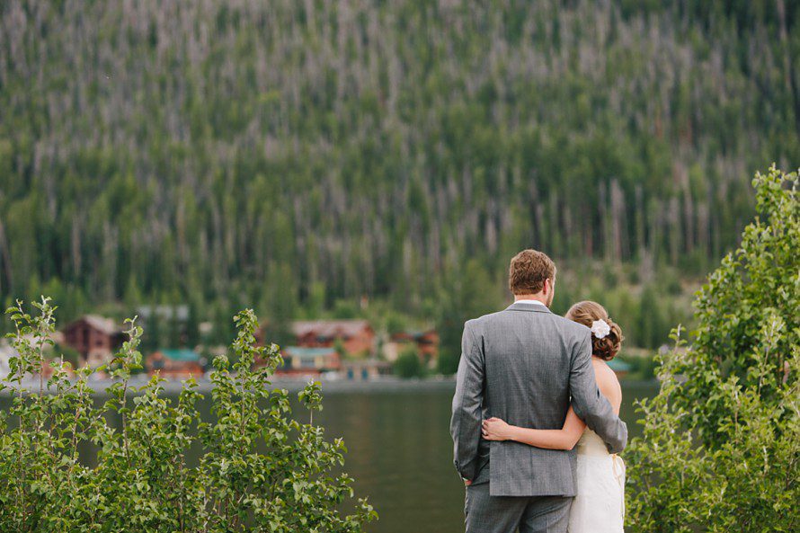 Bride and Groom at Grand Lake