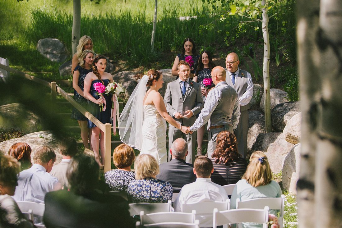 wedding ceremony at SaddleRidge
