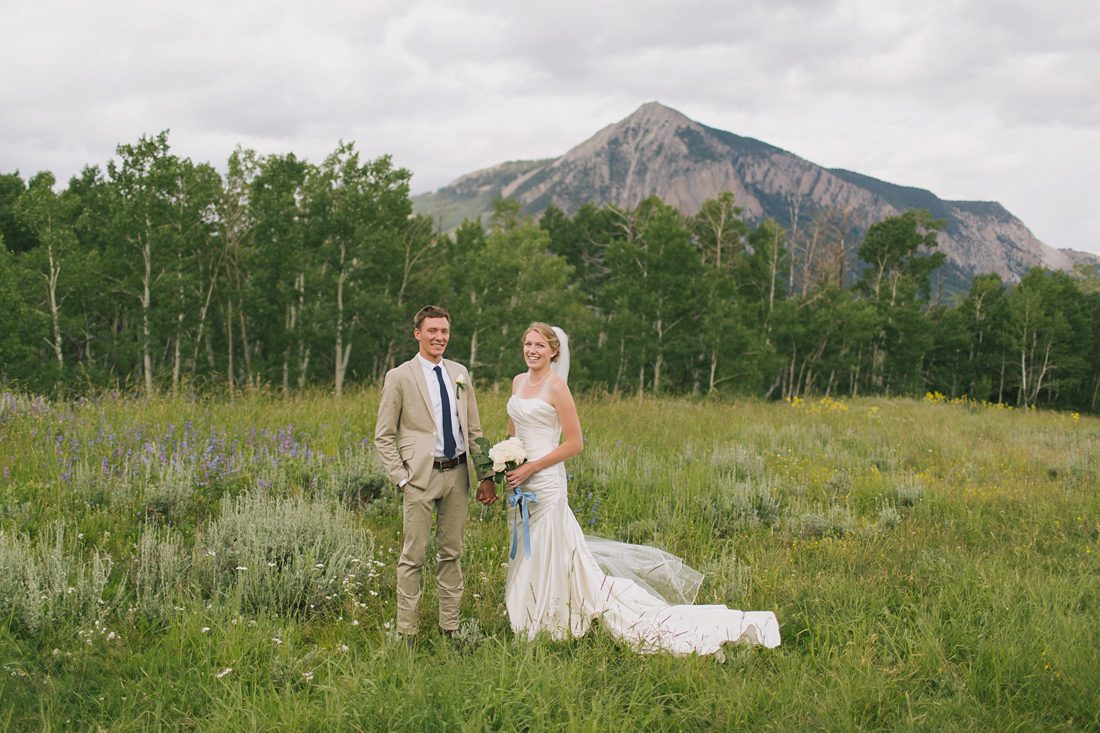 Mount Crested Butte in background at wedding