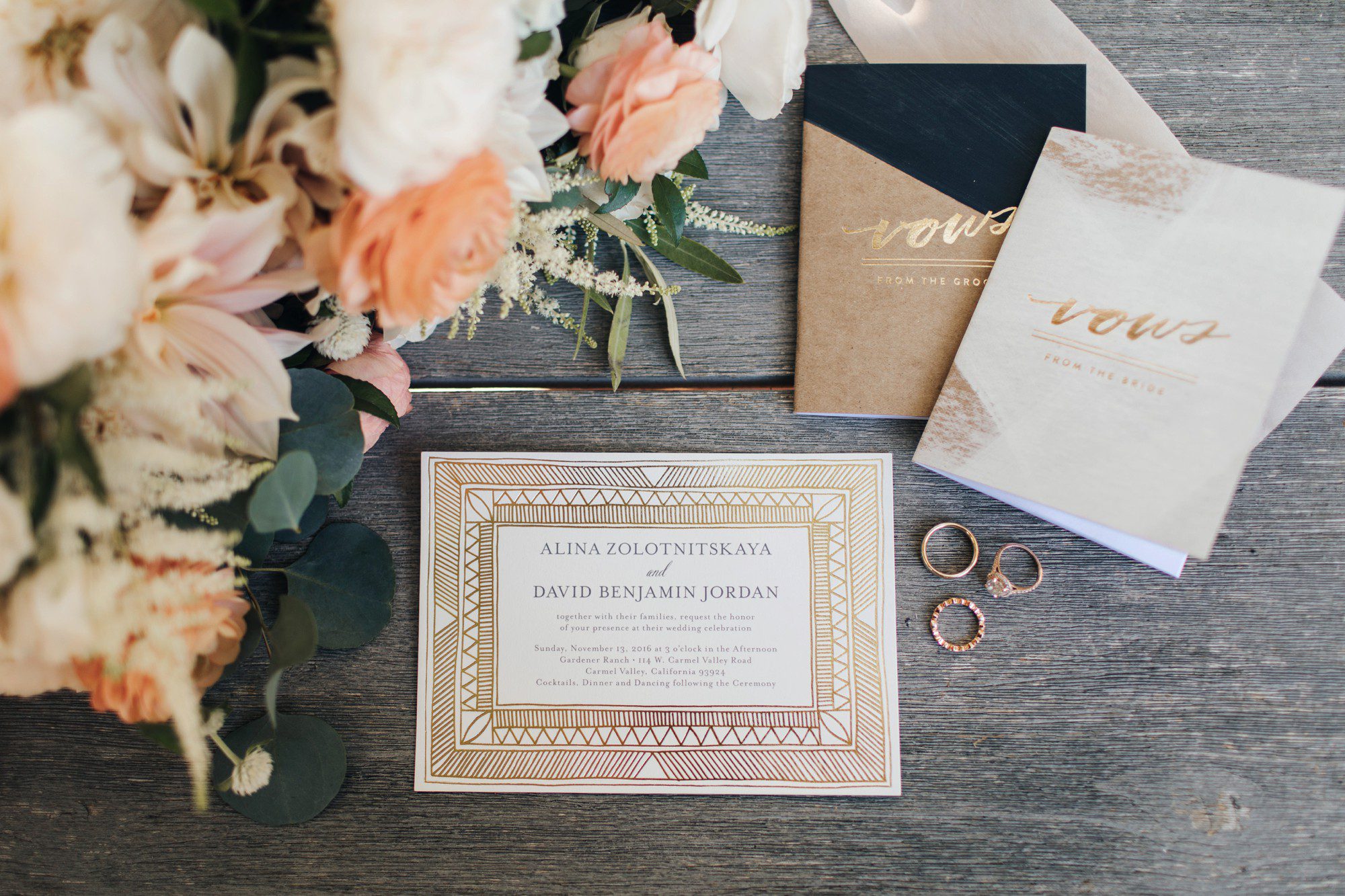 Wedding Invitation suite and flowers