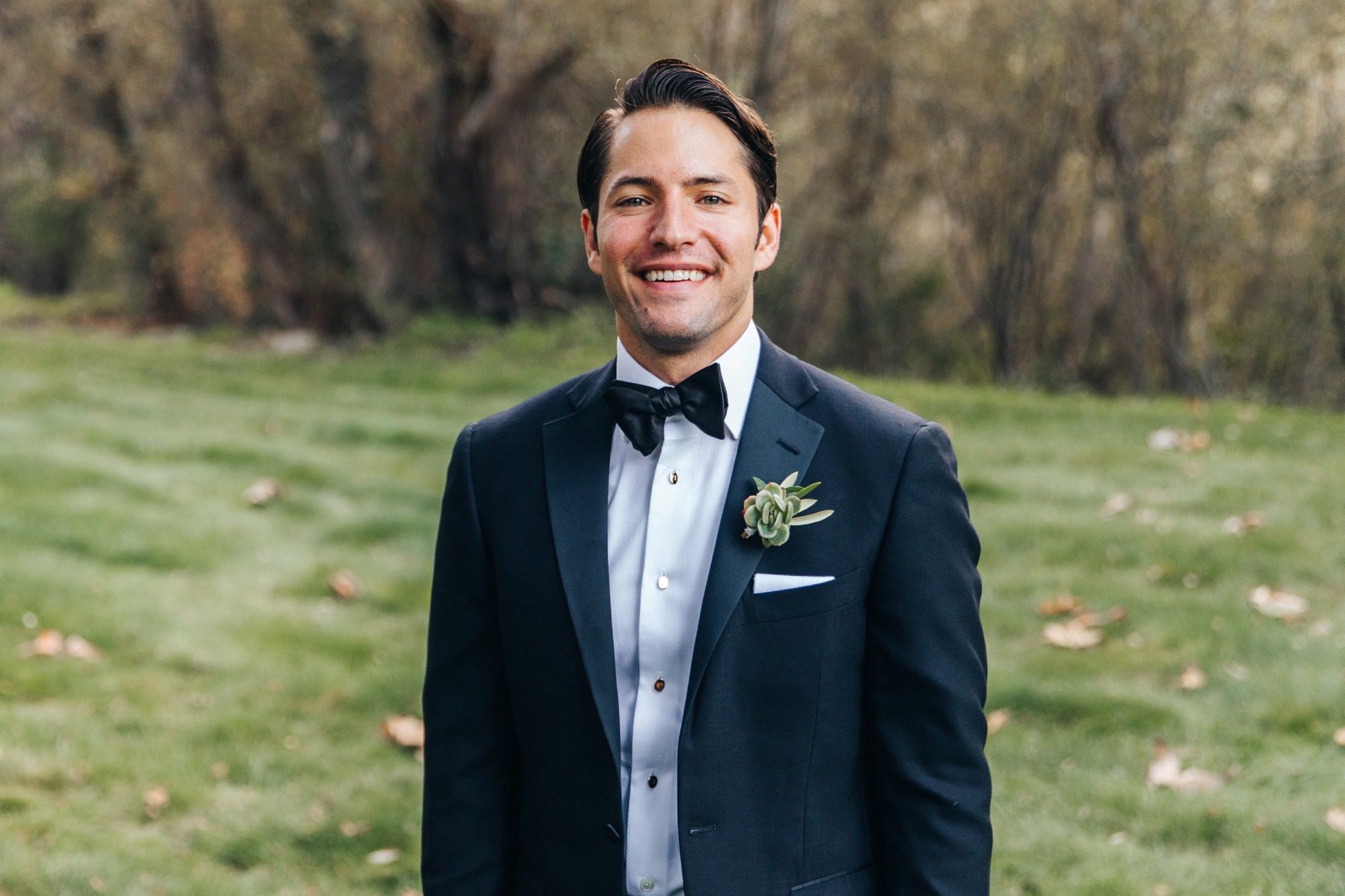 Portraits of Groom at Wedding