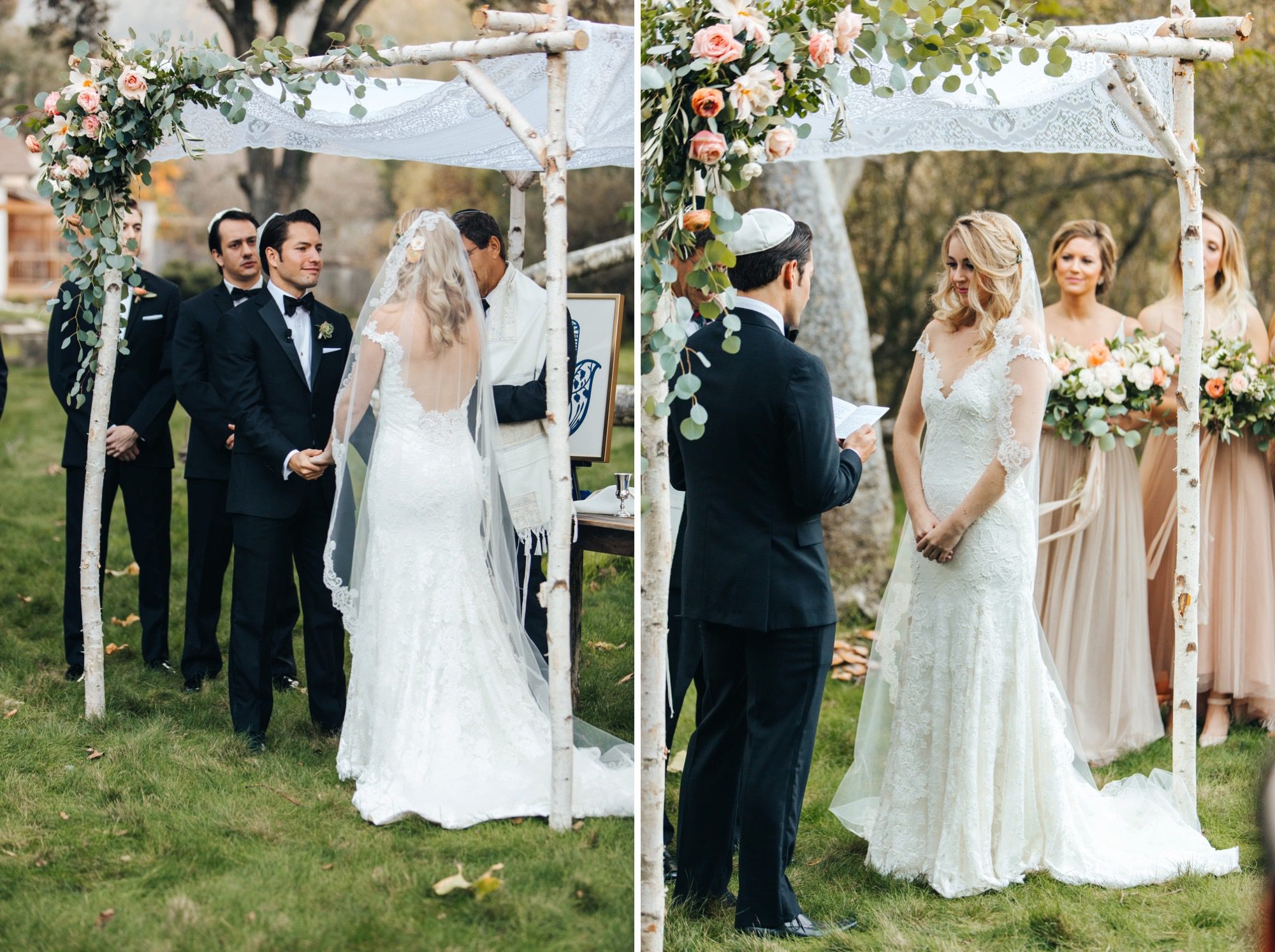 Jewish wedding ceremony at Gardener Ranch