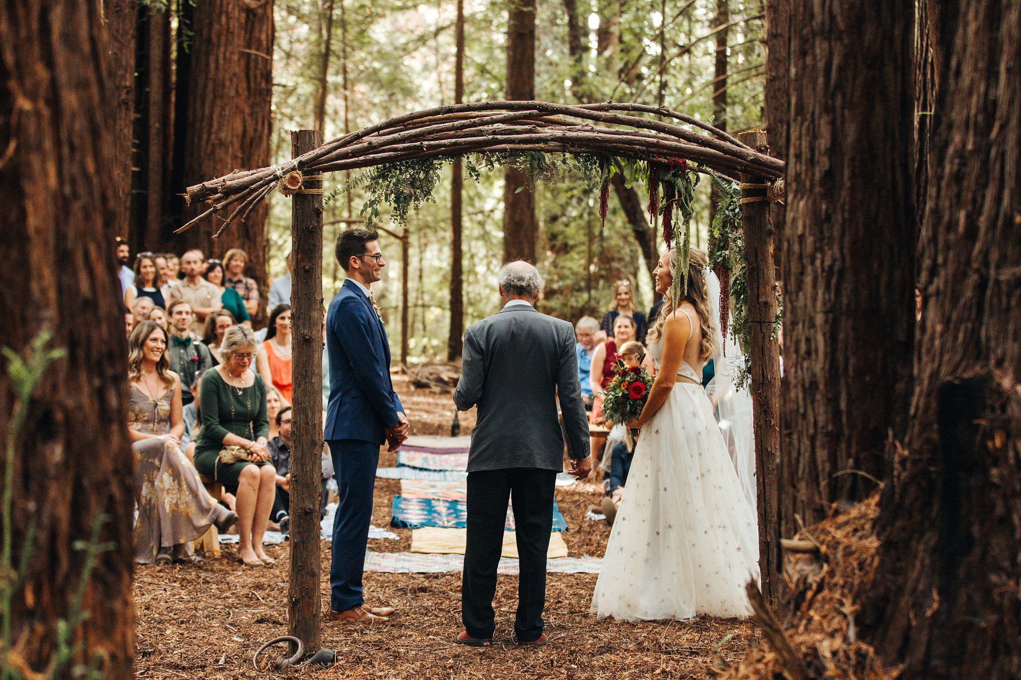 Santa Cruz wedding in the redwoods